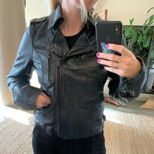 AllSaints leather motorcycle jacket